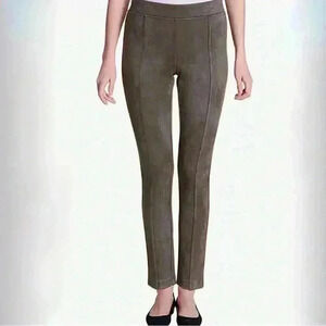 Andrew Marc Faux Suede Leggings GUC Front Seams size M